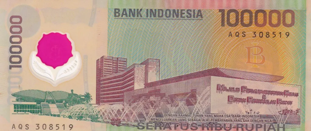 Indonesia 100 000 Rupiah (1999) A-UNC Rare Polymer Note