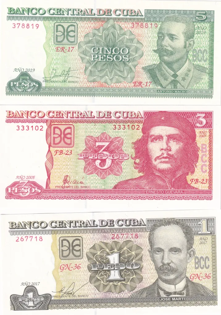 Cuba 7 Different Denomination Rare  ( 7 Note Set )
