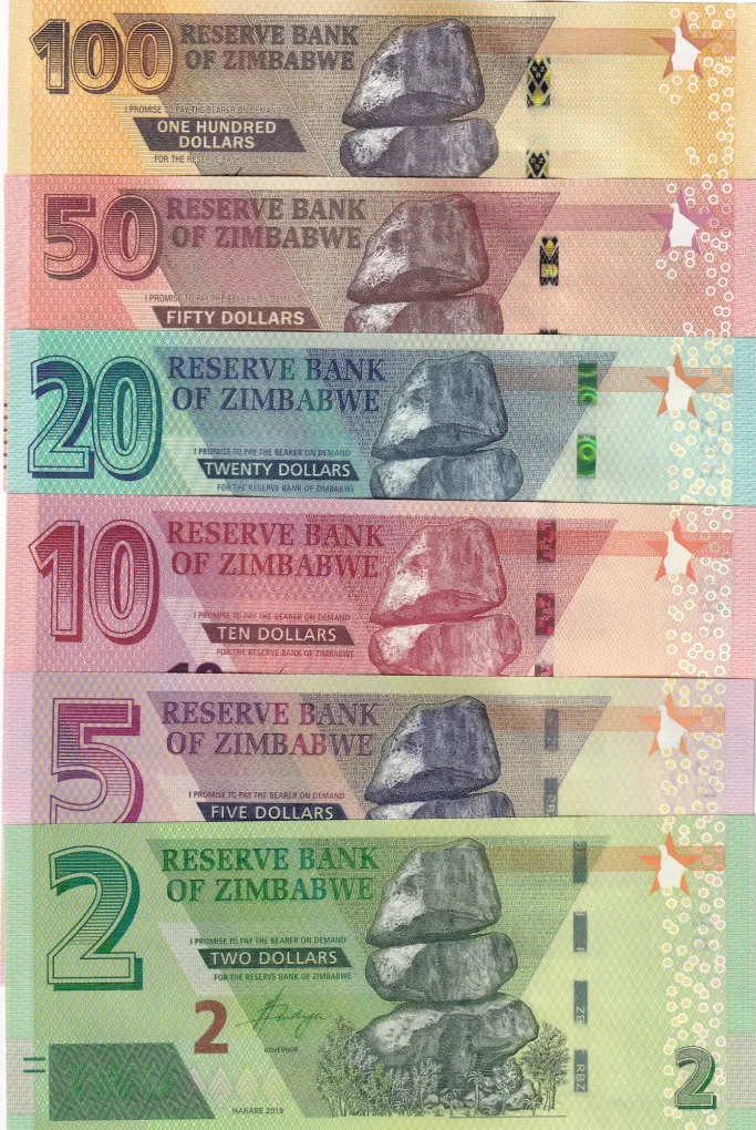 Zimbabwe 6 Different Denomination Rare UNC ( 6 Note Set )