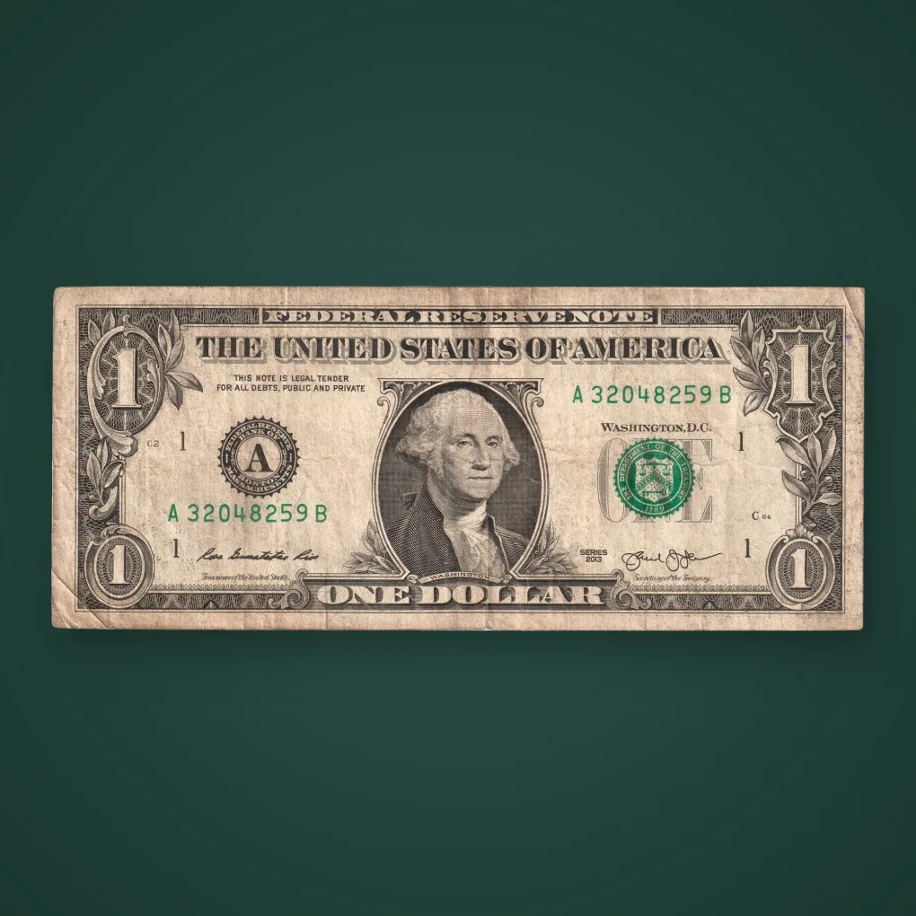 Rare 1 Dollar 2013 Federal Reserve Note Boston A George Washington United States of America Note # A980