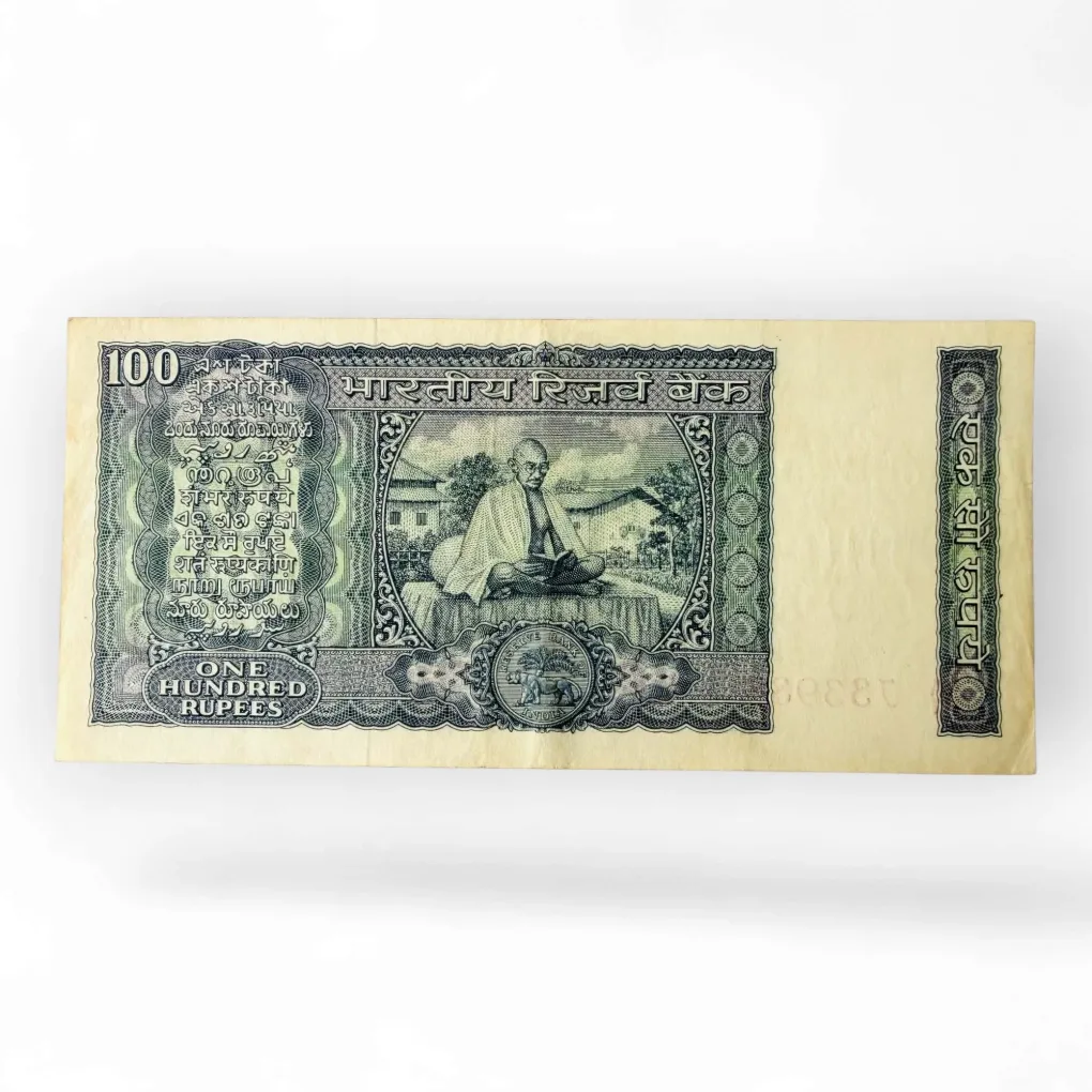 Rs 100 India Banknote Signed By L K Jha Commemorative Issue White Patti Issue Unique and Rare