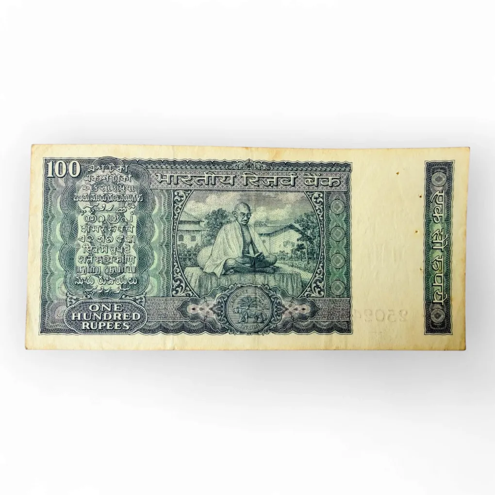 Rs 100 India Banknote Signed By L K Jha Commemorative Issue White Patti Issue Unique and Rare