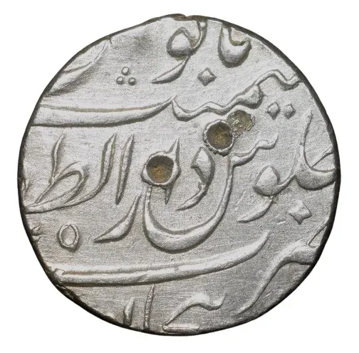 Silver Rupee of Aurangzeb(AD1658-1707) of Dar-ul-Zafar Bijapur Mint KM 300.23 Beautiful Grade Rare
