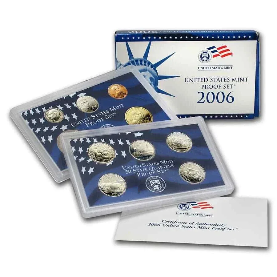 2006 UNITED STATES MINT PROOF SET SPECIFICATIONS ( 5X2 ) COINS SET WITH CERTIFICATE
