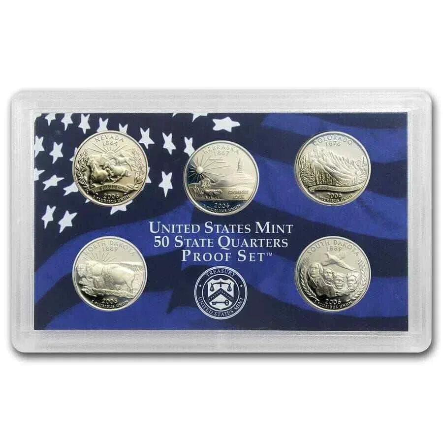 2006 UNITED STATES MINT PROOF SET SPECIFICATIONS ( 5X2 ) COINS SET WITH CERTIFICATE