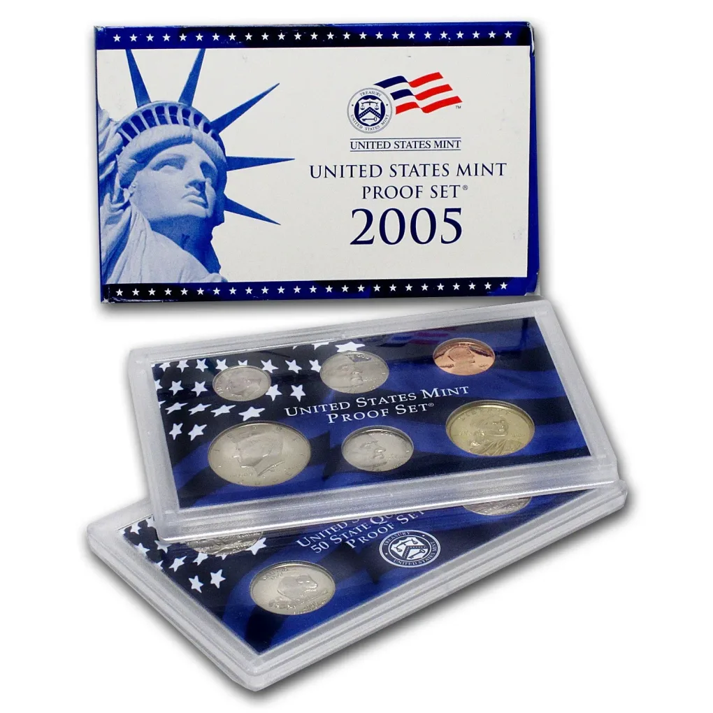 2005 UNITED STATES MINT PROOF SET SPECIFICATIONS ( 5X2 ) COINS SET WITH CERTIFICATE
