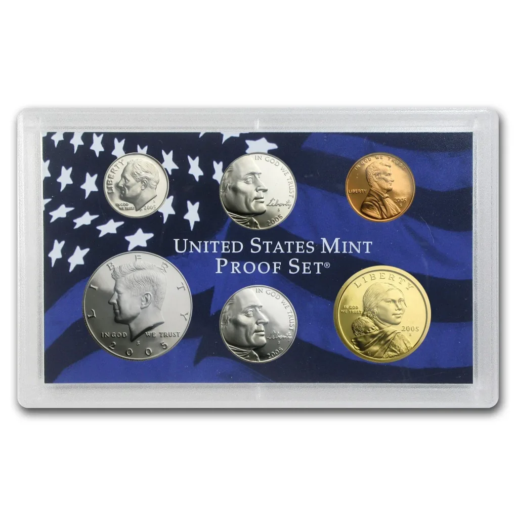 2005 UNITED STATES MINT PROOF SET SPECIFICATIONS ( 5X2 ) COINS SET WITH CERTIFICATE