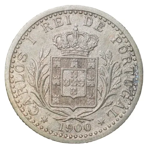 Copper-Nickel 100 Ries of Carlos I (AD 1900) from Portugal KM546 Rare