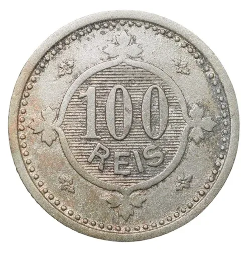Copper-Nickel 100 Ries of Carlos I (AD 1900) from Portugal KM546 Rare