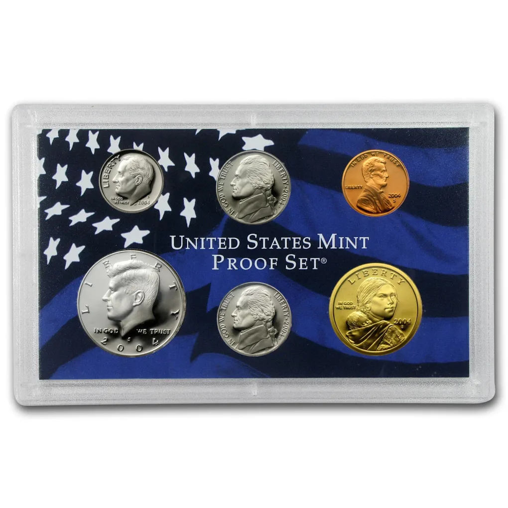 2004 UNITED STATES MINT PROOF SET SPECIFICATIONS ( 5X2 ) COINS SET WITH CERTIFICATE
