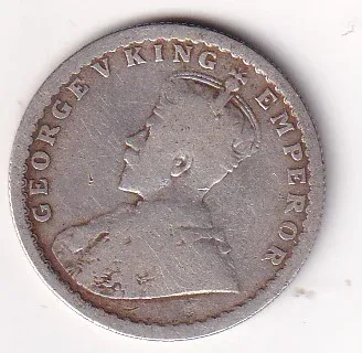 British-India ½ Rupee 1915 - (George V) Rare Silver Coin