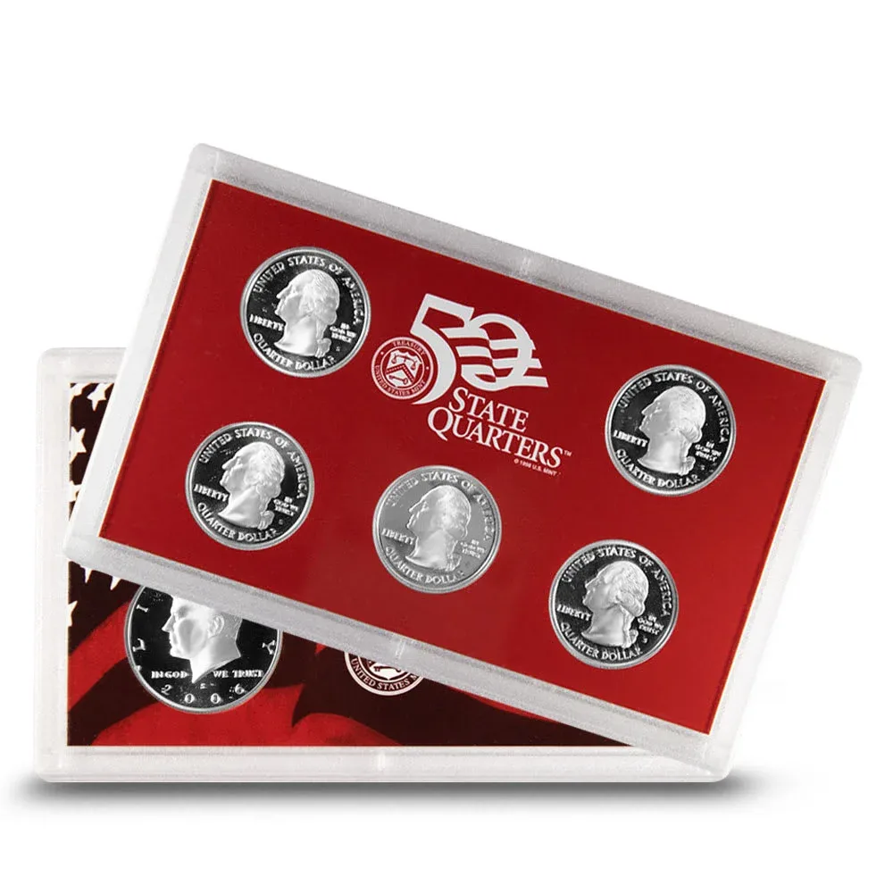2006 UNITED STATES MINT SILVER PROOF SET SPECIFICATIONS ( 5X2 ) COINS SET WITH CERTIFICATE