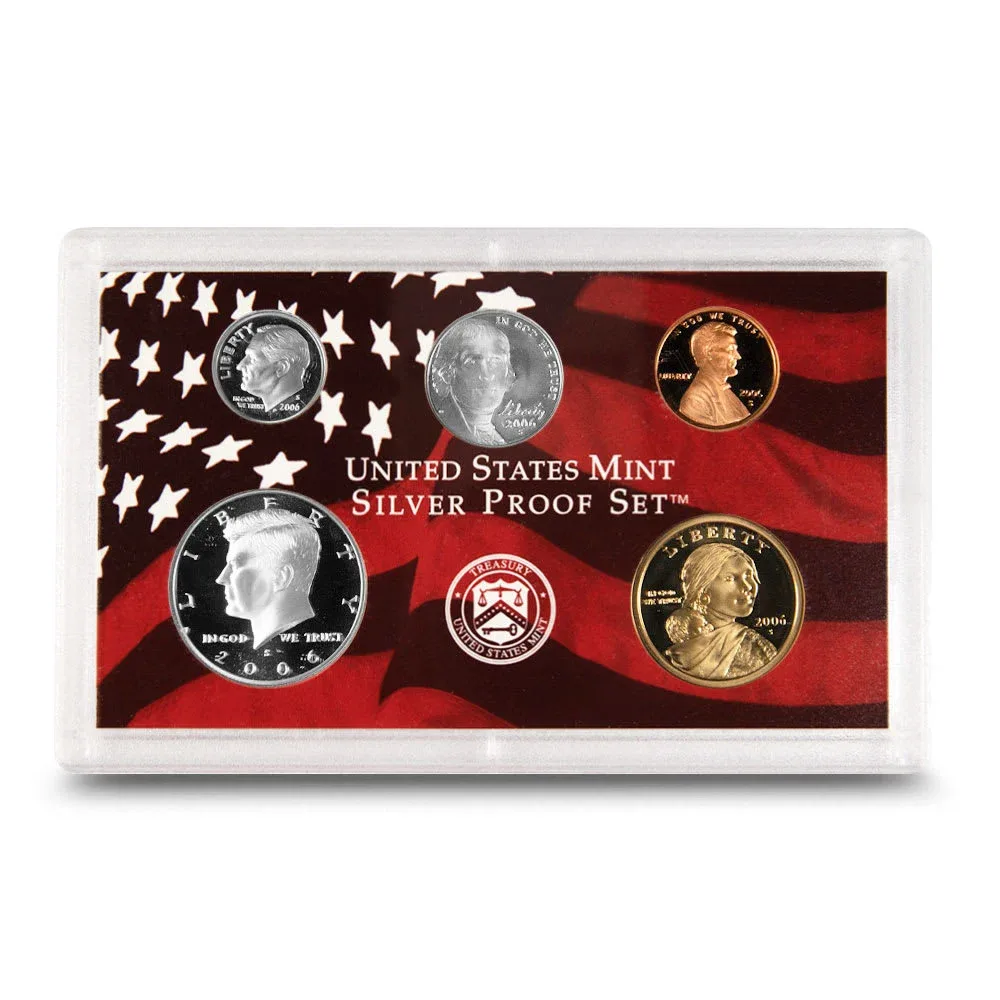 2006 UNITED STATES MINT SILVER PROOF SET SPECIFICATIONS ( 5X2 ) COINS SET WITH CERTIFICATE