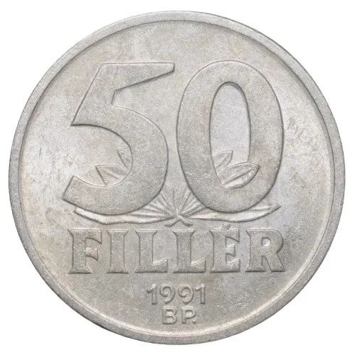 Aluminium 20 Filler of Hungary (AD 1991) with Erzsébet Bridge in Budapest