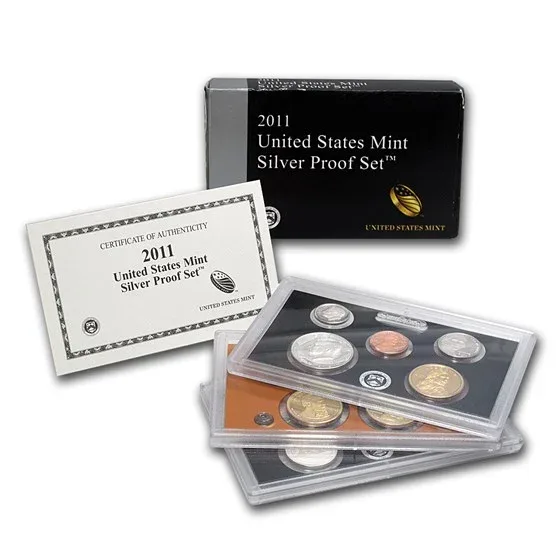 2011 UNITED STATES MINT SILVER PROOF SET SPECIFICATIONS 14 COINS SET WITH CERTIFICATE