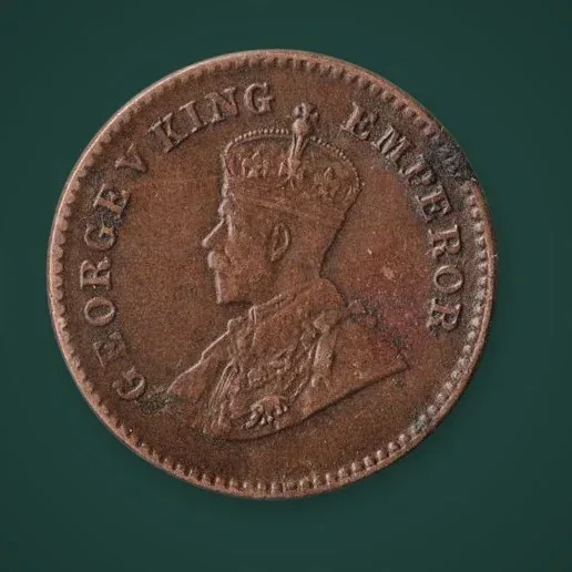 Rare 1/12 Anna 1932 King George V Calcutta Mint British India Coin # A1020