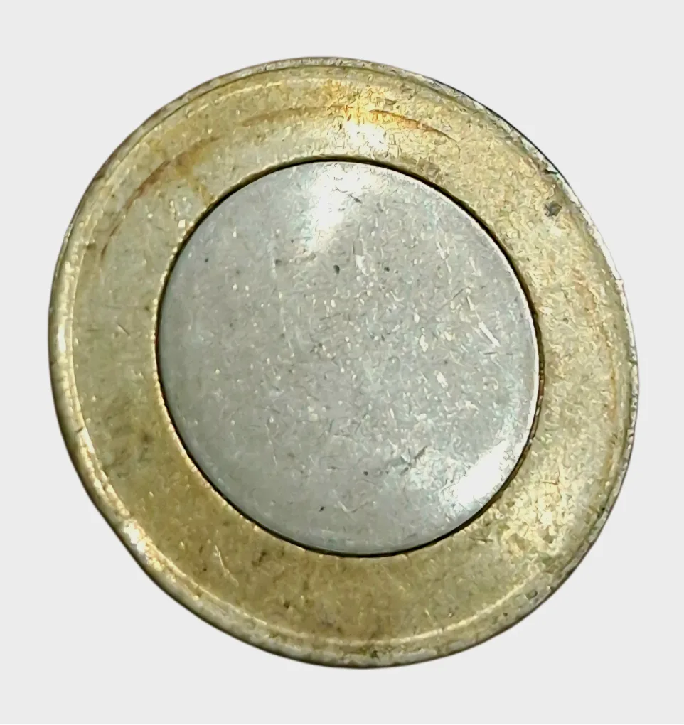 10 Rupees Bi-Metal Both Sides BLANK Planchet Error NO PRINT at all in Collectable Grade.