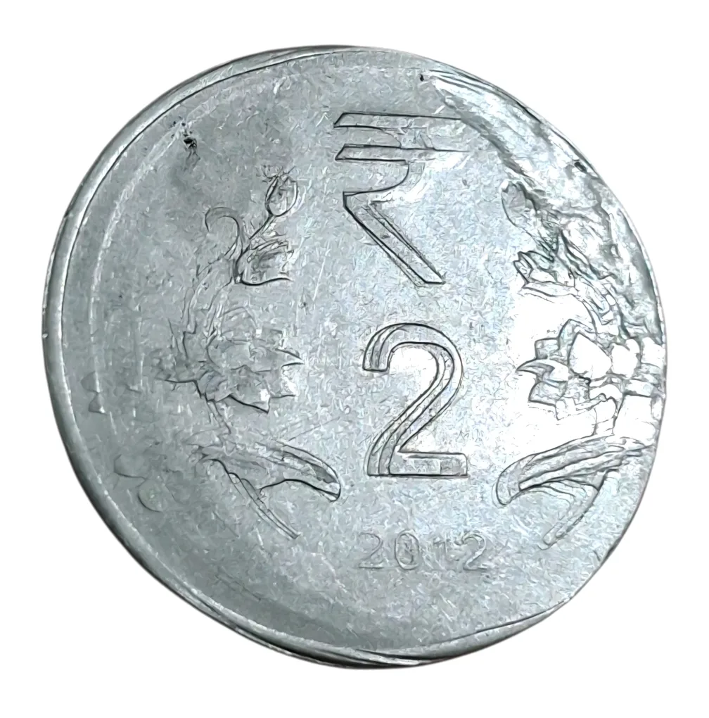 2 Rupees Fss Year 2012 TRIPLE STRIKES Error Both Sides **SCARE** High Collectable AUNC Grade.
