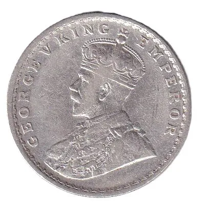 British-India 1 Rupee 1911- (George V) Bombay Mint Rare Silver Coin