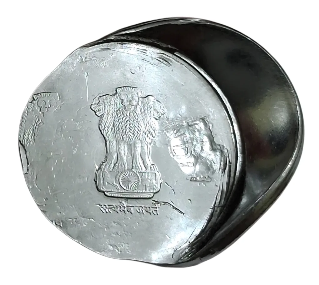 2 Rupees Fss Rain Drops Series Year 2019 Major DIE CAPPED, STRUCK THROUGH & MULTIPLE STRIKES Errors **V.RARE** High UNC Grade.