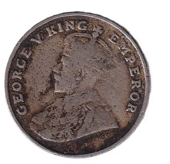British-India 8 Annas 1919 - George V Rare Silver Coin