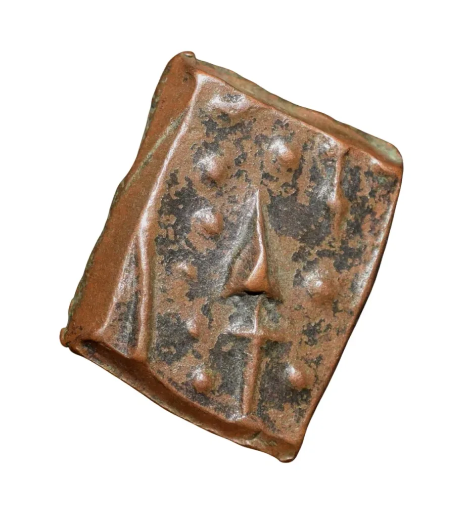 Copper 1/2 Paisa of Sunth State(17th - 18th Cen. AD) with Multiple Spears Rare