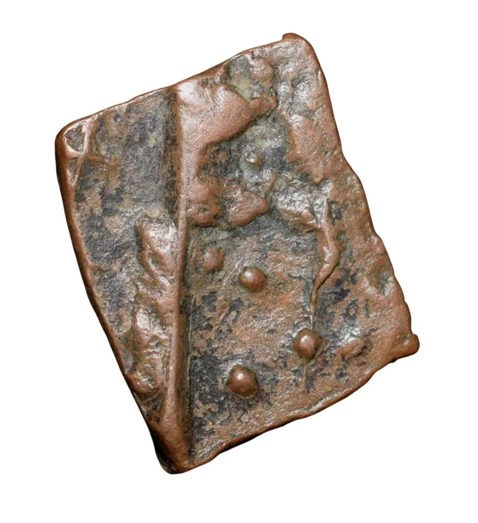 Copper 1/2 Paisa of Sunth State(17th - 18th Cen. AD) with Multiple Spears Rare