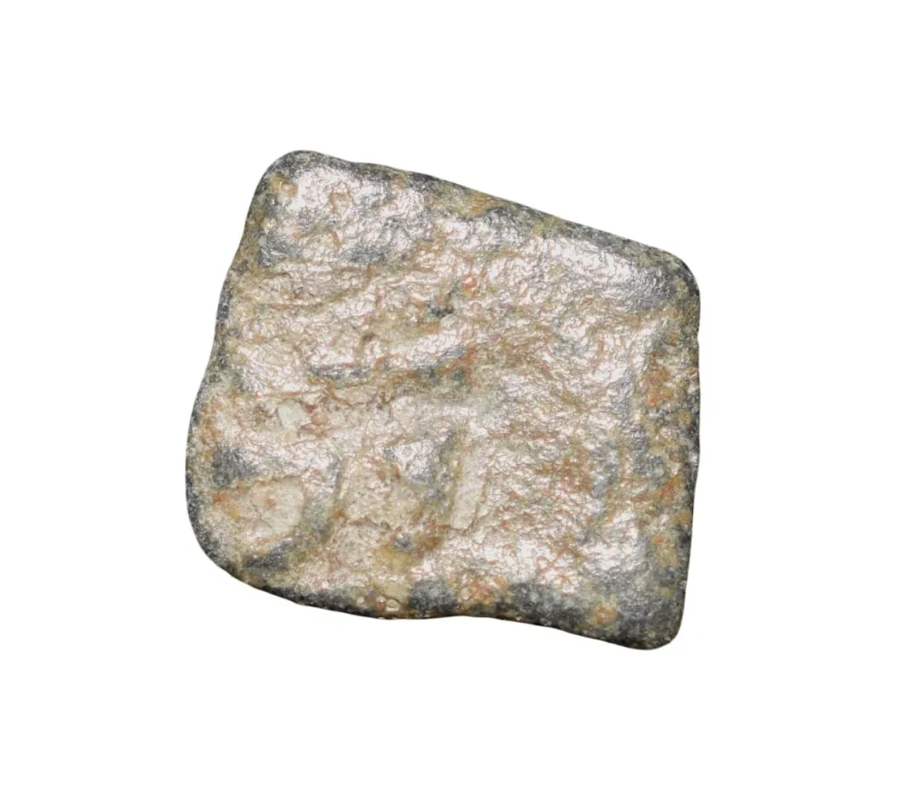 Lead Coin of Western Kshatrapa - Rudrasena III? (3rd Cen. AD) with Bull facing right/3-Arched Hill Rare