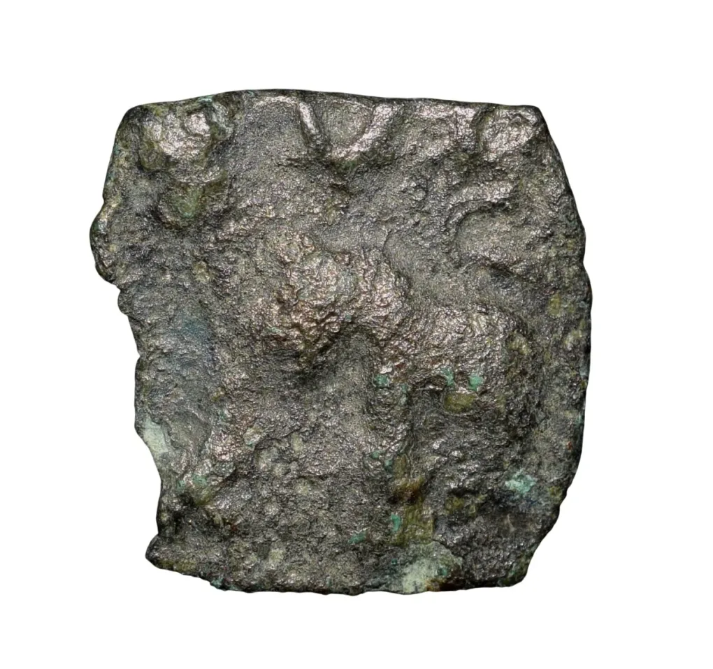 Copper Coin of Satakarni of Satavahana Dynasty(1st Cen. BC) from Junnar Lion Type Rare