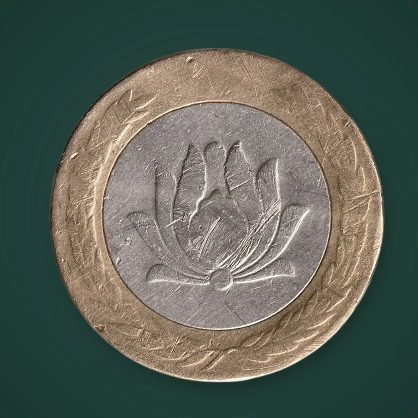 Rare IRAN 250 Rials 1373 (1994) Islamic Republic of Iran Bimetallic Flower Type World Coin # A1069