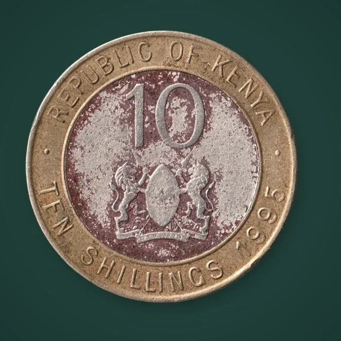 Rare Kenya 10 Shillings 1995 President Daniel Toroitich Arap Moi Republic of Kenya Bi-Metallic World Coin # A1095