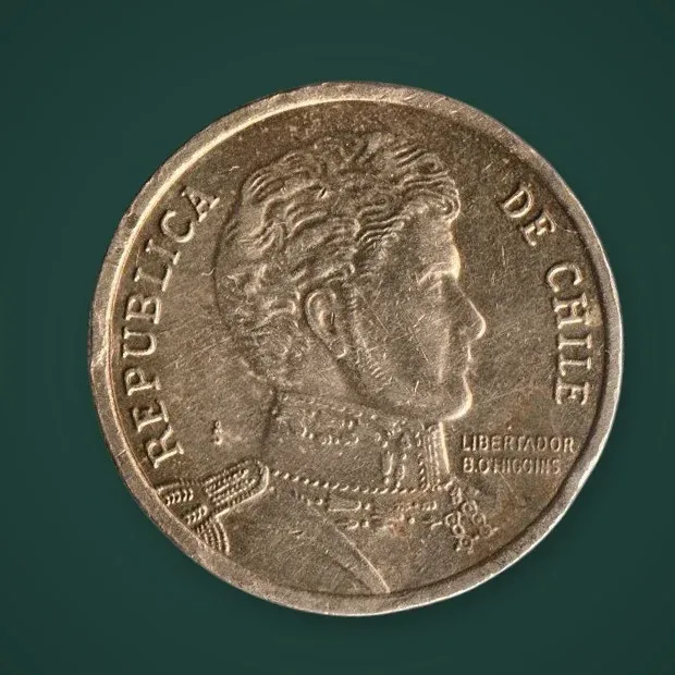 Rare Chile 10 Pesos 2015 Libertador Bernardo O'Higgins Republica de Chile World Coin # A1097