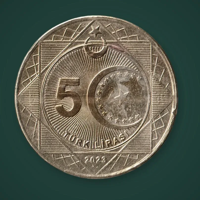 Rare	Turkey 5 Lira 2023 Republic Centenary Mustafa Kemal Ataturk Turkiye Cumhuriyeti World Commemorative Coin # A1123