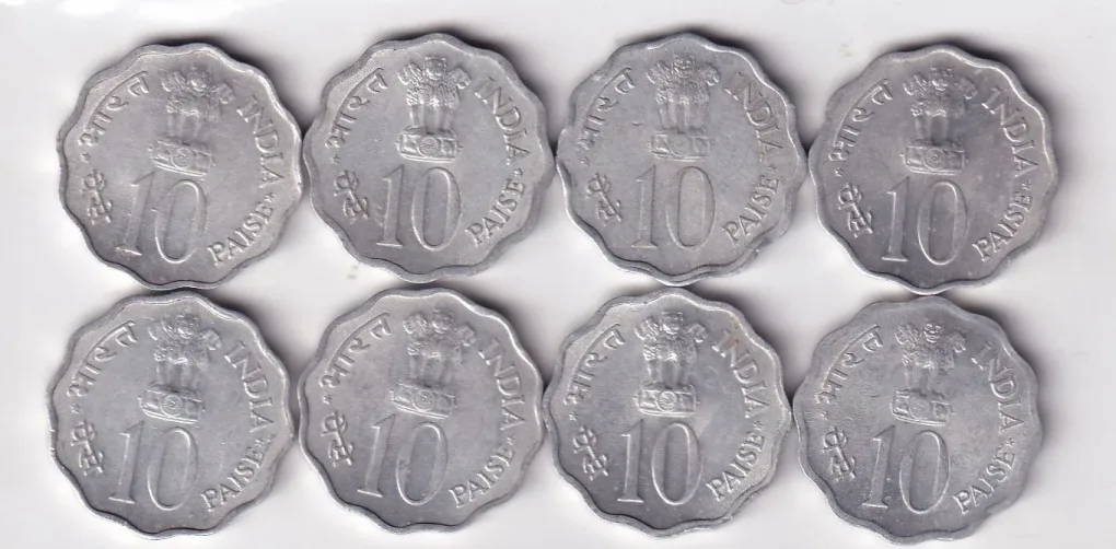 India 10 Paise 1974 FAO - Planned Families, Food for All Rare Commemorative UNC Coin