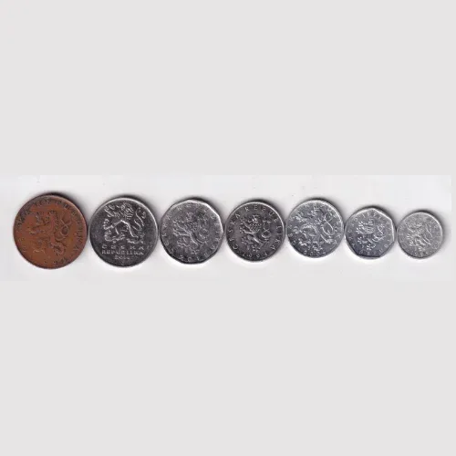 Czech Republic Rare 7 Different Denomination Rare ( 7 Coin Set)
