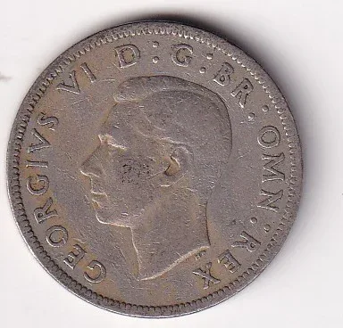 United Kingdom 2 Shillings - (George VI) 1949 Rare Coin