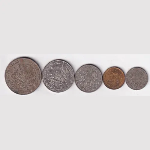 Mexico Rare 5 Different Denomination Rare ( 5 Coin Set)