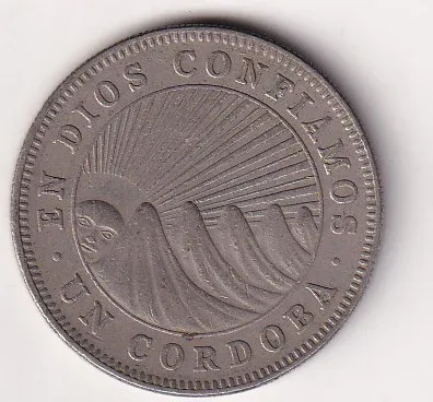 Nicaragua 1 Córdoba 1972 Rare Coin
