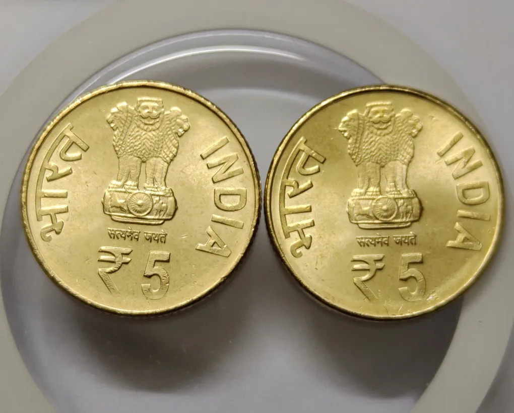 5 Rs 50 Years Of Bhel Mumbai Mint Coin Bunc Rare