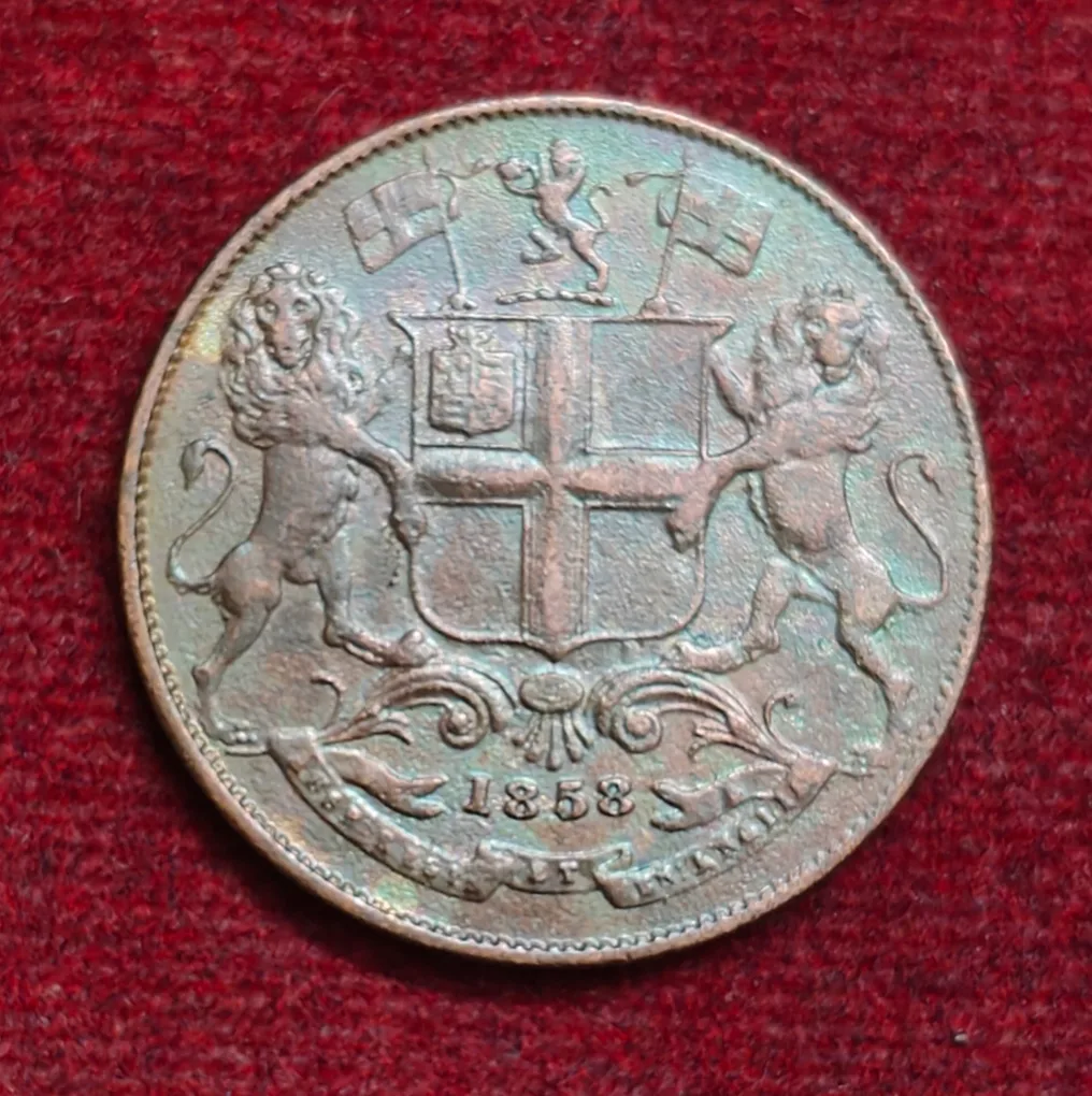 British-India ¼ Anna - (Victoria) 1853 Rare A-U Condition Coin