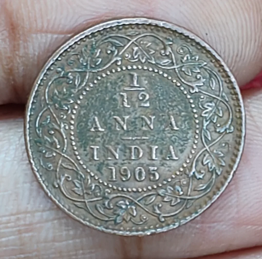 British-India 1/12 Anna (Edward VII) 1905 Rare High Grade Coin